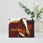 Sorrel Horse in Profile Dank u Briefkaart (Staand voorkant)