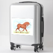 Sorrel Horse of Pony Equine Anatomy Chart Sticker (Koffer)