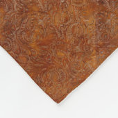 Sorrel Horse Portret op gesmolten leder BG 2 Fleece Deken (Hoek)