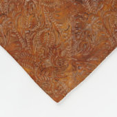 Sorrel Horse Portret op gesmolten leder BG 3 Fleece Deken (Hoek)