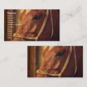 Sorrel in Rope Halter Visitekaartje (Voorkant / Achterkant)