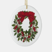 Sorrel/Poinsettia Wreath Keramisch Ornament (Rechts)