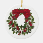 Sorrel/Poinsettia Wreath Keramisch Ornament (Voorkant)