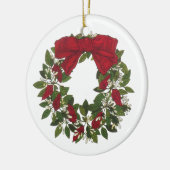 Sorrel/Poinsettia Wreath Keramisch Ornament (Links)