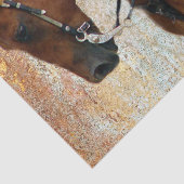 Sorrel Western Horse Grunge Tissuepapier (Detail)