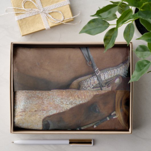 Sorrel Western Horse Grunge Tissuepapier (Geschenk)