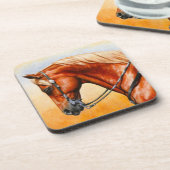 Sorrel Western Pleasure Quarter Horse Drankjes Onderzetter (Linkerzijde)