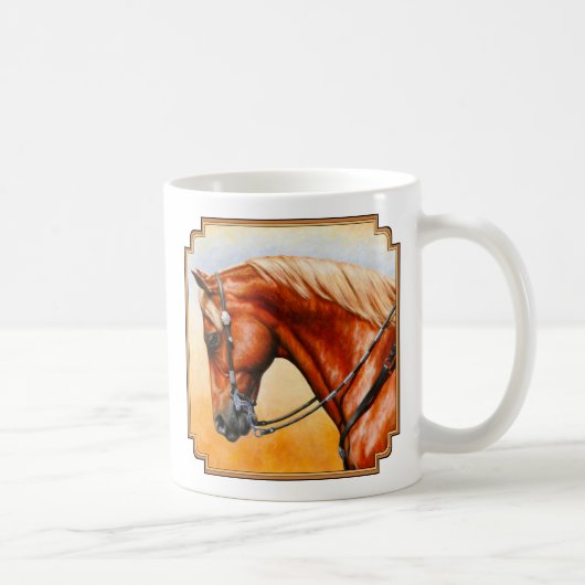 Sorrel Western Pleasure Quarter Horse Koffiemok (Rechts)