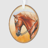 Sorrel Western Pleasure Quarter Horse Ornament (voorkant)