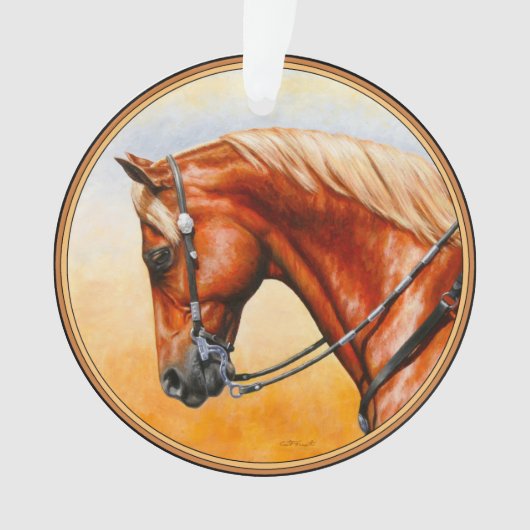 Sorrel Western Pleasure Quarter Horse Ornament (voorkant)