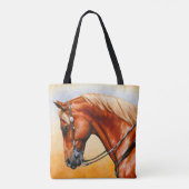Sorrel Western Pleasure Quarter Horse Tote Bag (Achterkant)
