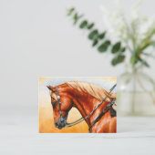 Sorrel Western Pleasure Quarter Horse Visitekaartje (Staand voorkant)