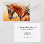 Sorrel Western Pleasure Quarter Horse Visitekaartje (Voorkant / Achterkant)