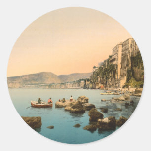 Sorrento door het Zee, Napels, Campanië, Italië Ronde Sticker