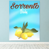 Sorrento — Italiaanse vacatureposter Canvas Afdruk (Insitu (Houten vloer))