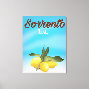 Sorrento — Italiaanse vacatureposter Canvas Afdruk