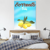 Sorrento — Italiaanse vacatureposter Canvas Afdruk (Insitu (Slaapkamer))