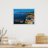 Sorrento Italië Bay Napels Vintage Travel Poster (Keuken)