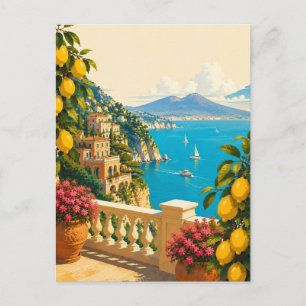 Sorrento Italië Citroenen Vintage Reis Briefkaart
