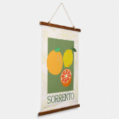 Sorrento Italië Citrus Keuken Print Hangend Wandkleed (Gebogen)