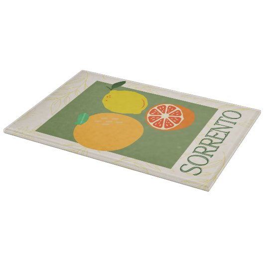 Sorrento Italië Citrus Keuken Print Snijplank (Hoek)