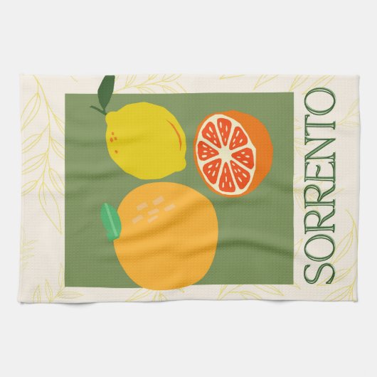 Sorrento Italië Citrus Keuken Print Theedoek (Horizontaal)