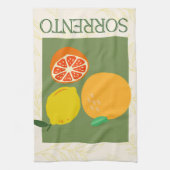Sorrento Italië Citrus Keuken Print Theedoek (Verticaal)