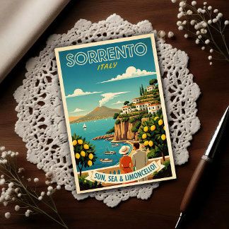 Sorrento, Italië: Een vintage jaren 60  Briefkaart