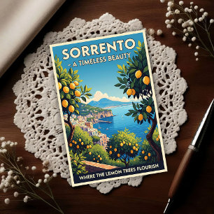 Sorrento, Italië: Een vintage jaren 60 Briefkaart