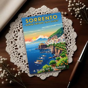 Sorrento, Italië: Een vintage jaren 60 Briefkaart