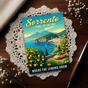 Sorrento, Italië: Een vintage jaren 60 Briefkaart