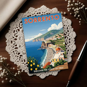 Sorrento, Italië: Een vintage jaren 60 Briefkaart