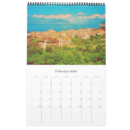 SORRENTO - Italië - Europa Kalender (Feb 2026)
