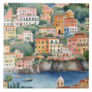 Sorrento Italië, Italiaanse kust Kleurrijke Waterv Tegeltje