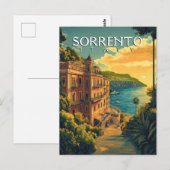 Sorrento Italië - Levendig stadsbeeld Briefkaart (Voorkant / Achterkant)