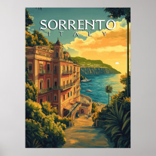 Sorrento Italië - Levendig stadsbeeld Poster