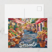 Sorrento Italië Markt Schilderij Briefkaart (Voorkant / Achterkant)