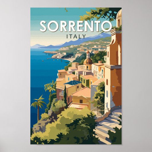 Sorrento Italië Reizen Kunst Vintage Poster (Voorkant)