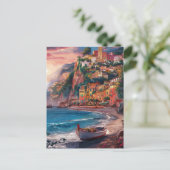 Sorrento Italië waterverf Schilderij Briefkaart (Staand voorkant)