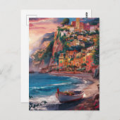 Sorrento Italië waterverf Schilderij Briefkaart (Voorkant / Achterkant)