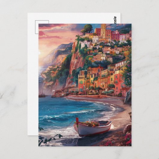 Sorrento Italië waterverf Schilderij Briefkaart (Voorkant / Achterkant)