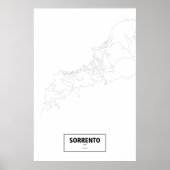 Sorrento, Italië (zwart op wit) Poster (Voorkant)