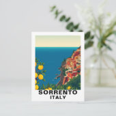 Sorrento, Italy Lemons Travel Vintage Briefkaart (Staand voorkant)