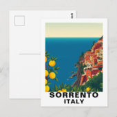 Sorrento, Italy Lemons Travel Vintage Briefkaart (Voorkant / Achterkant)