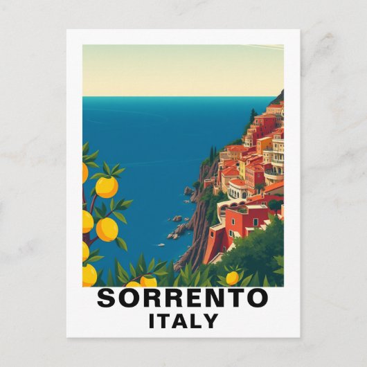 Sorrento, Italy Lemons Travel Vintage Briefkaart (Voorkant)