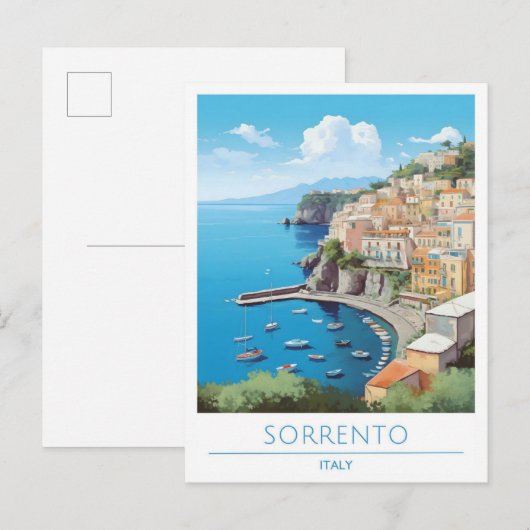 Sorrento Italy Vintage Travel Briefkaart (Voorkant / Achterkant)