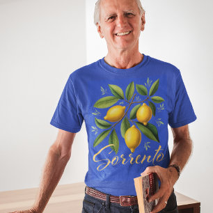 Sorrento Lemon Branch Elegant Italiaans T-shirt