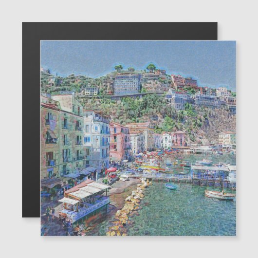 SORRENTO, Marina Grande, Fridge Magnet (Voorkant / Achterkant)