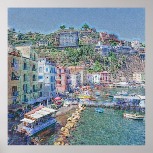 SORRENTO, Marina Grande, Poster (Voorkant)