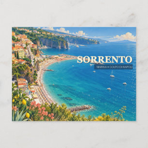Sorrento Marina Illustratie   Golf van Napels Briefkaart